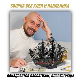 Металлический 3D пазл "Месть королевы Анны" CleverTech, 439 элементов
