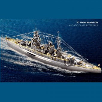 Металлический 3D пазл "Линкор Nagato" CleverTech, 199 элементов