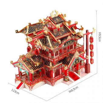 Металлический 3D пазл "Китайский ресторан" CleverTech, 215 элементов
