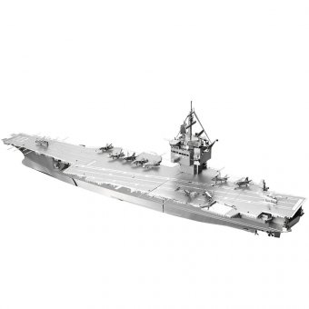 Металлический 3D пазл "Ударный авианосец USS Enterprise (CVN-65)" CleverTech, 130 элементов