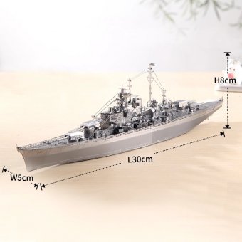 Металлический 3D пазл "Линкор Bismarck (1939)" CleverTech, 207 элементов