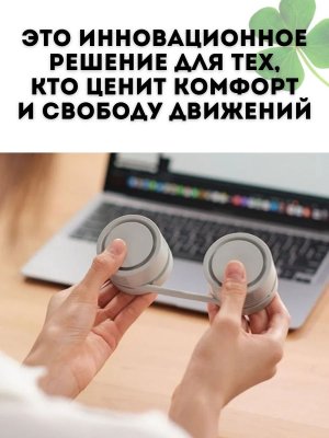 Вентилятор на шею портативный CleverTech, складной с USB, 3 режима