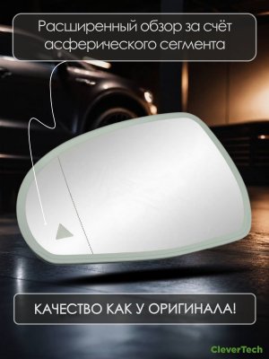 Зеркальный элемент левый с обогревом, автозатемнением и слепыми зонами Mercedes-Benz W223, W206, V295