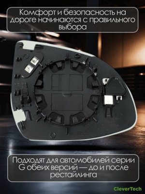 Зеркальные элементы левый, правый с обогревом и слепыми зонами BMW Х7 Х6 Х5 Х3, серии G