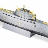Металлический 3D пазл "Подводная лодка" CleverTech, 200 элементов