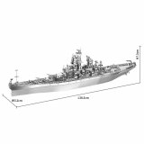Металлический 3D пазл "Линкор USS Missouri BB-63" CleverTech, 155 элементов