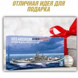 Металлический 3D пазл "Линкор USS Missouri BB-63" CleverTech, 155 элементов
