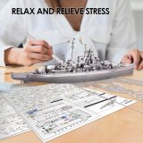 Металлический 3D пазл "Линкор Bismarck (1939)" CleverTech, 207 элементов