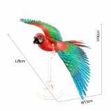 Металлический 3D пазл "Алый Ара" CleverTech, 83 элемента с акриловой подставкой