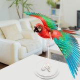 Металлический 3D пазл "Алый Ара" CleverTech, 83 элемента с акриловой подставкой