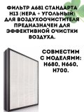 Фильтр H13 (HEPA + угольный) CleverTech A681 для воздухоочистителей Boneco H680, H660, H700