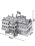 Металлический 3D пазл "Белый дом" CleverTech, 122 элемента