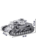 Металлический 3D пазл танк "1:48 Panzer IV Tanks D" CleverTech, 519 элементов