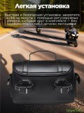Мотосумка для мотоцикла боковая, кожаная CleverTech 30х23х18 см